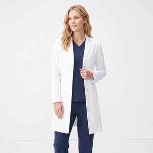 Professional Unisex White Lab Coat Polyester Cotton Breathable Medical Uniform