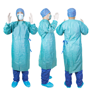 Haixin Health Hospital Disposable Gowns Green SMMMS Surgical Gown Asepsis Operating Gown